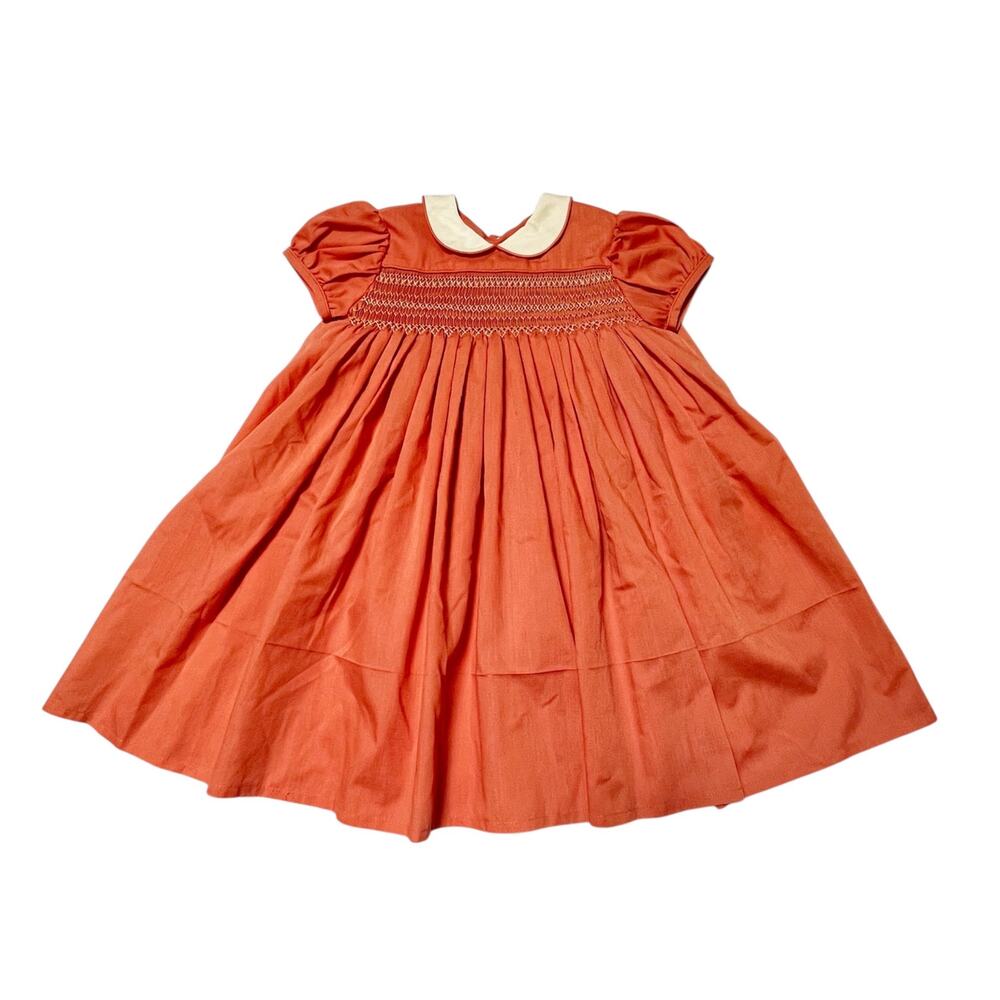 Vintage Handmade Smocked Peter Pan Collar Dress
